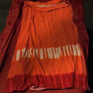 Ankle multi color skirt